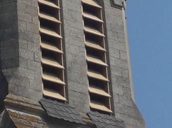 Réfection d'abat-son sur une Eglise